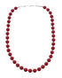 Native American Coral And Sterling Silver Bead Necklace SX10712