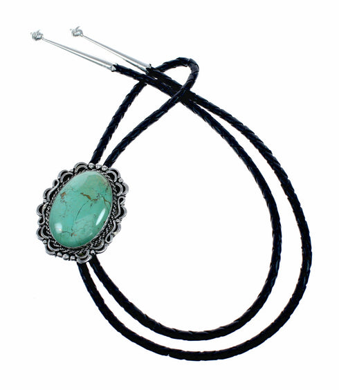Navajo Sterling Silver Turquoise Bolo Tie SX10719