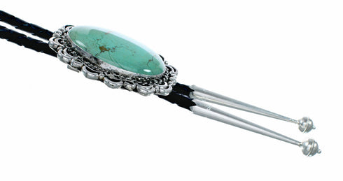 Navajo Sterling Silver Turquoise Bolo Tie SX10719