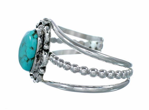 Navajo Native American Sterling Silver Turquoise Cuff Bracelet SX10720