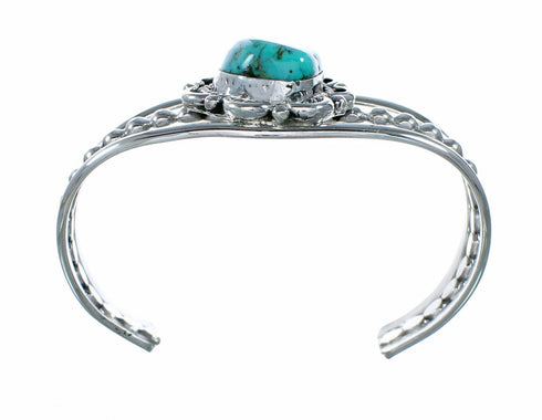 Navajo Native American Sterling Silver Turquoise Cuff Bracelet SX10720