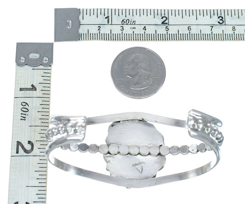 Navajo Native American Sterling Silver Turquoise Cuff Bracelet SX10720