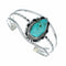 Navajo Sterling Silver Turquoise Cuff Bracelet SX10721