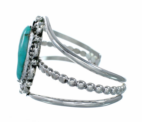 Navajo Sterling Silver Turquoise Cuff Bracelet SX10721