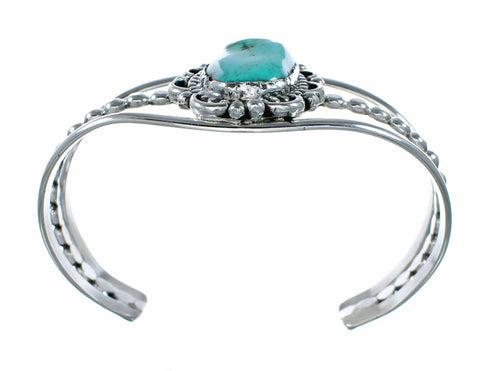 Navajo Sterling Silver Turquoise Cuff Bracelet SX10721