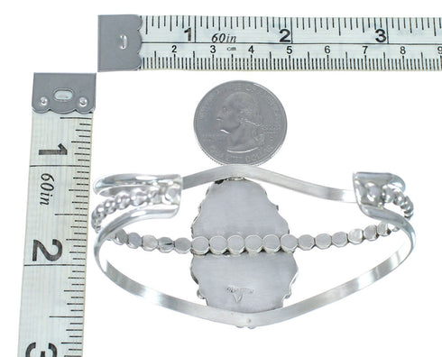 Navajo Sterling Silver Turquoise Cuff Bracelet SX10721