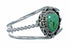 American Indian Navajo Sterling Silver Turquoise Cuff Bracelet SX10724