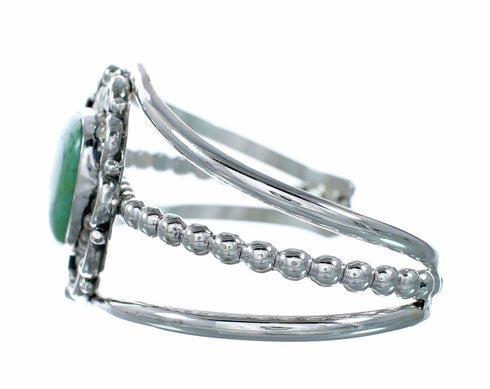American Indian Navajo Sterling Silver Turquoise Cuff Bracelet SX10724