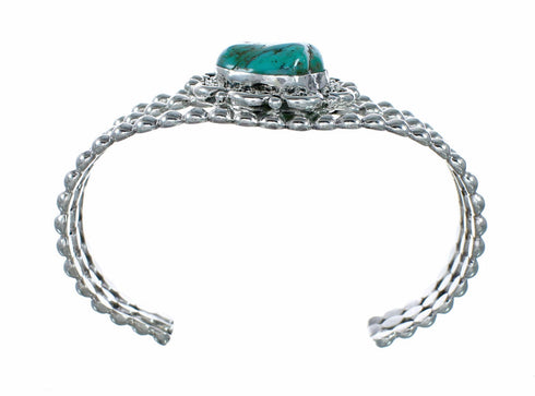 Navajo Sterling Silver Turquoise Cuff Bracelet SX10722