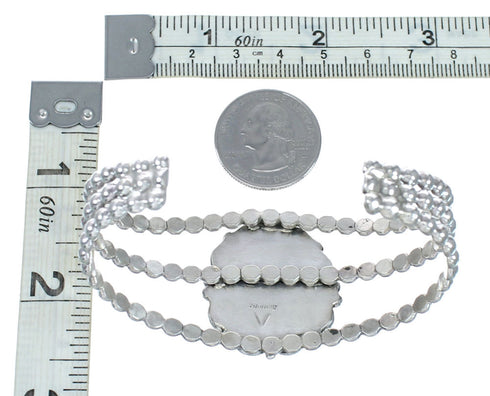 Navajo Sterling Silver Turquoise Cuff Bracelet SX10722