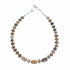Sterling Silver Picture Jasper Navajo Bead Bracelet SX10726