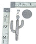 Sterling Silver Native American Turquoise Cactus Pendant SX10725