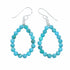 Turquoise Sterling Silver Navajo Indian Bead Hook Dangle Earrings SX10727