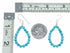 Turquoise Sterling Silver Navajo Indian Bead Hook Dangle Earrings SX10727