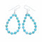 Navajo Indian Turquoise Sterling Silver Bead Hook Dangle Earrings SX10728