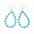 Navajo Indian Turquoise Sterling Silver Bead Hook Dangle Earrings SX10728