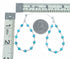 Navajo Turquoise Liquid Silver Bead Post Dangle Earrings SX10729