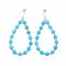 Navajo Turquoise Sterling Silver Bead Post Dangle Earrings SX10730