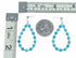 Navajo Turquoise Sterling Silver Bead Post Dangle Earrings SX10730
