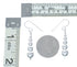 Native American Authentic Sterling Silver Hook Bead Earrings SX10755
