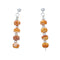 Navajo Sterling Silver Oyster Shell Bead Post Dangle Earrings SX10759