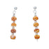 Navajo Sterling Silver Oyster Shell Bead Post Dangle Earrings SX10759