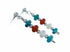 Navajo Multicolor Sterling Silver Post Dangle Earrings SX10769