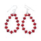 Sterling Silver Navajo Coral Bead Hook Dangle Earrings SX10770