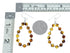 Amber Navajo Sterling Silver Bead Hook Dangle Earrings SX10771