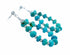 Navajo Turquoise Sterling Silver Bead Post Dangle Earrings SX10764
