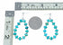 Navajo Turquoise Sterling Silver Bead Post Dangle Earrings SX10764