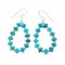 Genuine Navajo Turquoise Sterling Silver Bead Hook Dangle Earrings SX10765