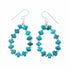 Genuine Navajo Turquoise Sterling Silver Bead Hook Dangle Earrings SX10765