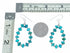 Genuine Navajo Turquoise Sterling Silver Bead Hook Dangle Earrings SX10765