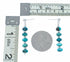 Navajo Indian Turquoise Sterling Silver Bead Post Dangle Earrings SX10763