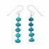 Genuine Navajo Turquoise Sterling Silver Bead Hook Dangle Earrings SX10766
