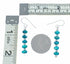 Genuine Navajo Turquoise Sterling Silver Bead Hook Dangle Earrings SX10766