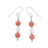 Genuine Sterling Silver Multicolor Bead Hook Dangle Earrings SX10773