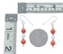 Genuine Sterling Silver Multicolor Bead Hook Dangle Earrings SX10773