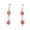 Genuine Navajo Sterling Silver Multicolor Bead Post Dangle Earrings SX10774
