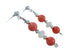 Genuine Navajo Sterling Silver Multicolor Bead Post Dangle Earrings SX10774