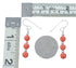 Navajo Pink Coral Sterling Silver Bead Hook Dangle Earrings SX10772
