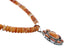 Native American Navajo Oyster Shell Bead Sterling Silver Necklace Pendant Set SX10747