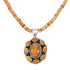 Navajo Oyster Shell Bead Sterling Silver Necklace Pendant Set SX10748