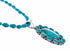 Navajo Turquoise Sterling Silver Necklace Pendant Set SX10745