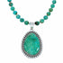 Genuine Navajo Turquoise Sterling Silver Necklace Pendant Set SX10746