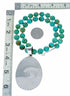 Genuine Navajo Turquoise Sterling Silver Necklace Pendant Set SX10746