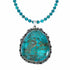 Genuine Navajo Turquoise Sterling Silver Necklace Pendant Set SX10744