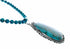 Genuine Navajo Turquoise Sterling Silver Necklace Pendant Set SX10744
