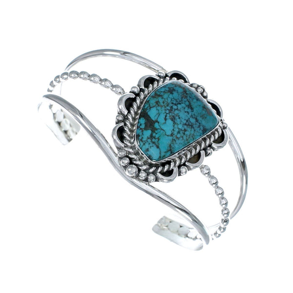 Sterling Silver American Indian Navajo Turquoise Cuff Bracelet SX10741
